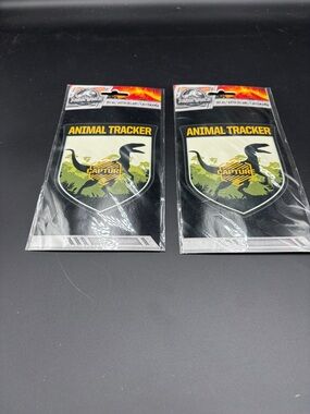 Brand New Jurassic World Animal Tracker Capture Decal Sticker - set of two